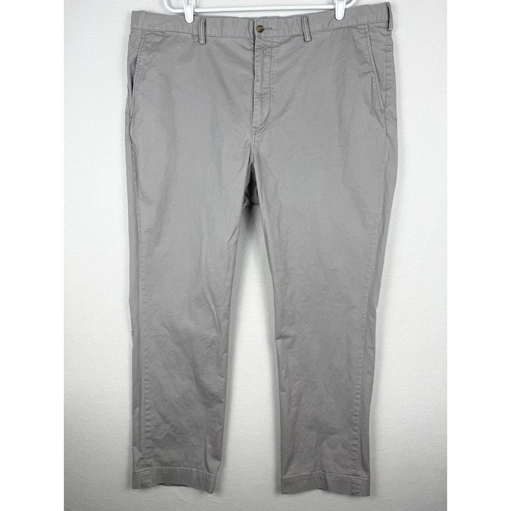 Polo Ralph Lauren Chino Pants Mens 44x32 Gray Stretch Classic Fit Cotton Twill